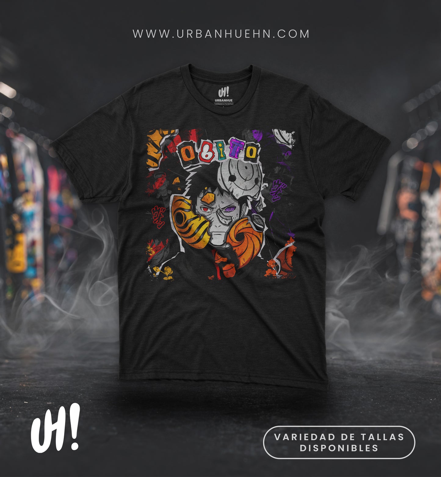 Camiseta Obito “Broken Reality” – Dark Street Edition
