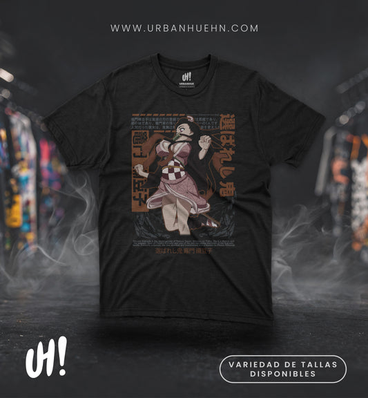 Camiseta Nezuko “Silent Power” – Dark Aesthetic Edition